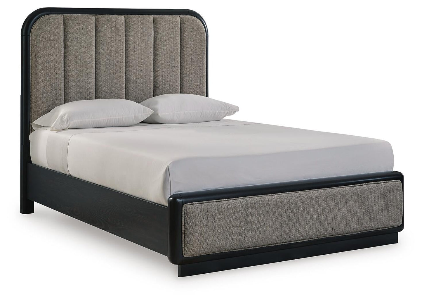Rowanbeck  Upholstered Panel Bed With Mirrored Dresser Signature Design by Ashley®