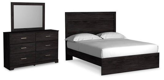 Belachime  Panel Bed With Mirrored Dresser Signature Design by Ashley®
