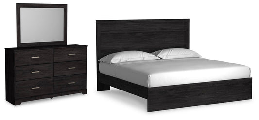 Belachime  Panel Bed With Mirrored Dresser Signature Design by Ashley®