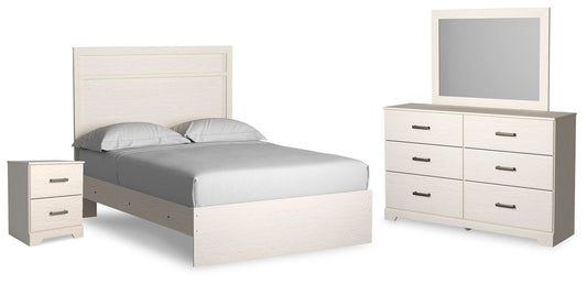 Stelsie  Panel Bed With Mirrored Dresser And Nightstand Signature Design by Ashley®