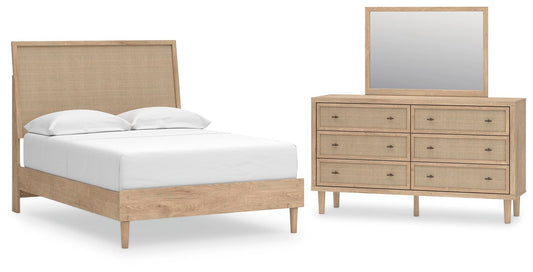 Cielden  Panel Bed With Mirrored Dresser Signature Design by Ashley®