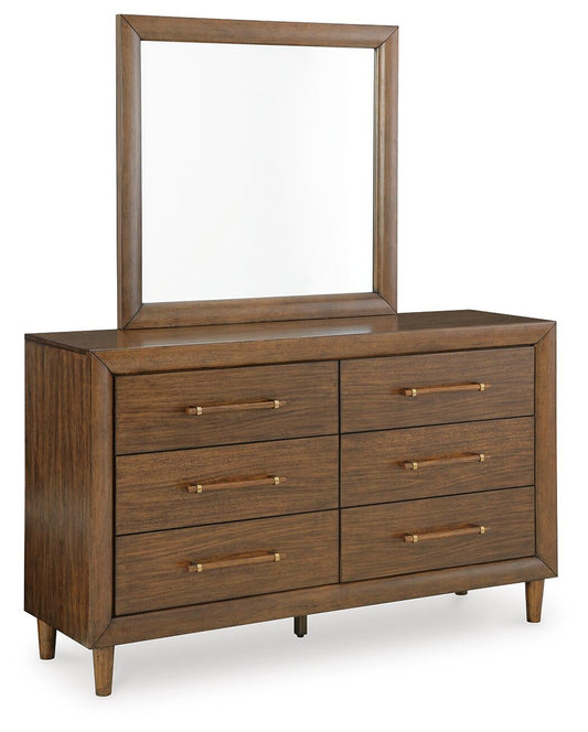 Lyncott California  Upholstered Bed With Mirrored Dresser And Nightstand Signature Design by Ashley®