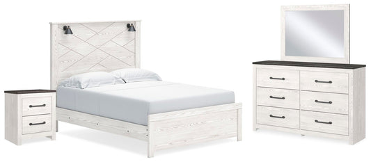 Gerridan  Panel Bed With Mirrored Dresser And Nightstand Signature Design by Ashley®