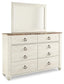 Willowton  Panel Bed With Mirrored Dresser And Nightstand Signature Design by Ashley®