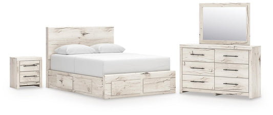 Lawroy  Panel Storage Bed, Dresser, Mirror And Nightstand Benchcraft®