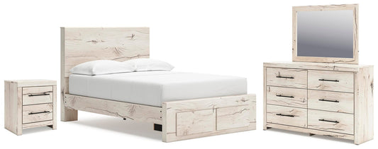 Lawroy  Panel Storage Bed, Dresser, Mirror And Nightstand Benchcraft®