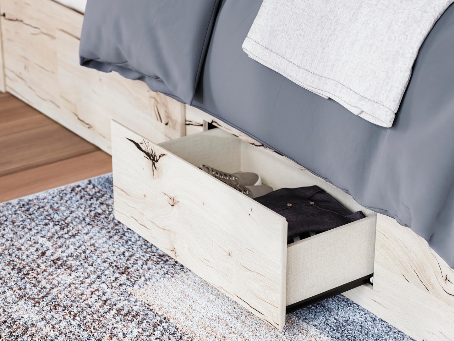 Lawroy  Panel Bed With Storage, Dresser And Mirror Benchcraft®