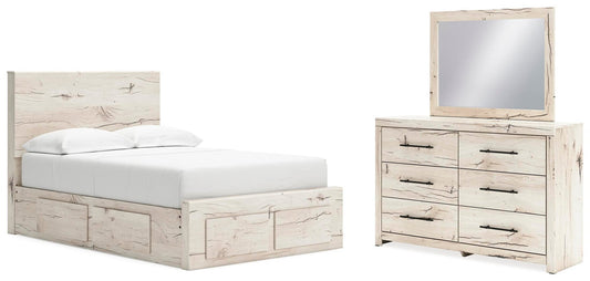 Lawroy  Panel Storage Bed, Dresser And Mirror Benchcraft®
