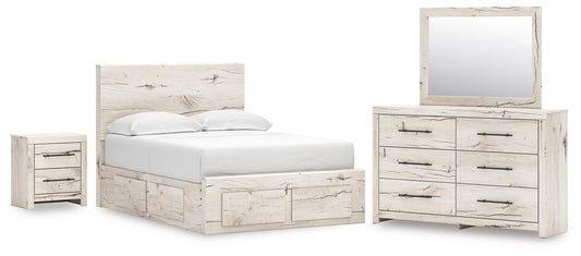 Lawroy  Panel Storage Bed, Dresser, Mirror And Nightstand Benchcraft®