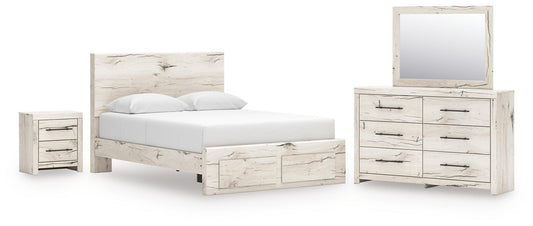 Lawroy  Panel Storage Bed, Dresser, Mirror And Nightstand Benchcraft®