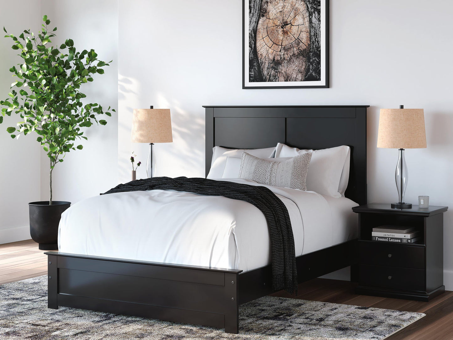 Maribel  Panel Bed, Dresser, Mirror, Chest And Nightstand