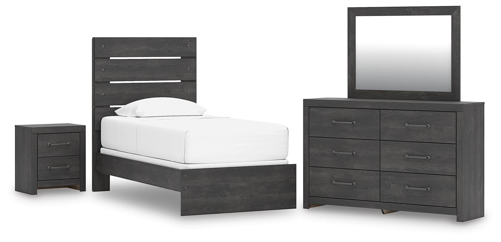Delmorta  Panel Bed, Dresser, Mirror And Nightstand Signature Design by Ashley®