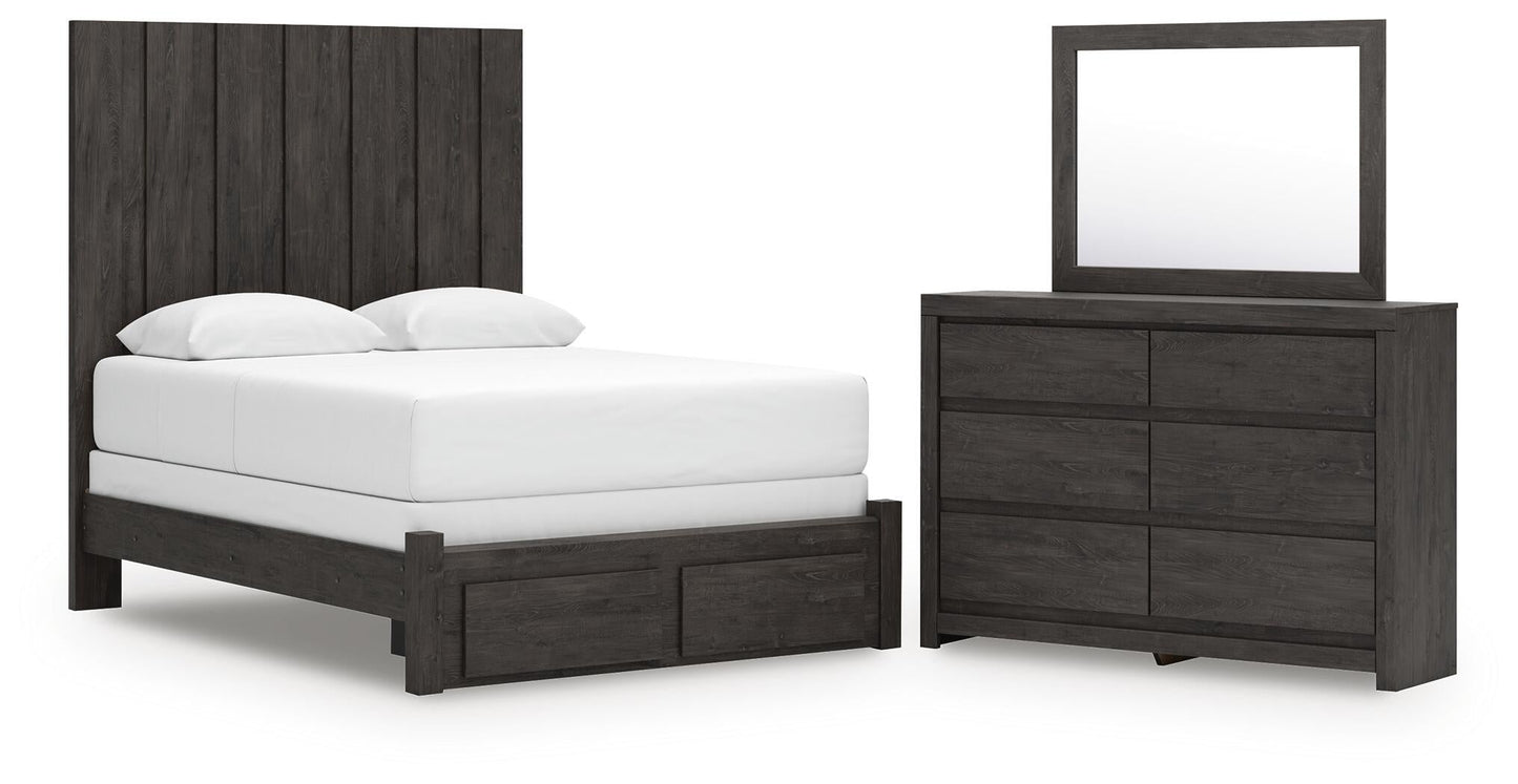 Parlayon  Panel Storage Bed, Dresser And Mirror Signature Design by Ashley®