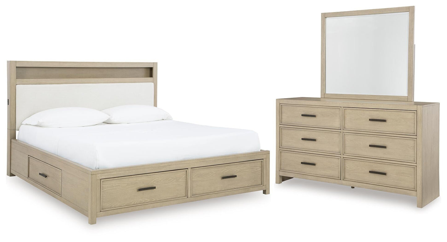 Calmoro  Bookcase Bed With Mirrored Dresser Signature Design by Ashley®