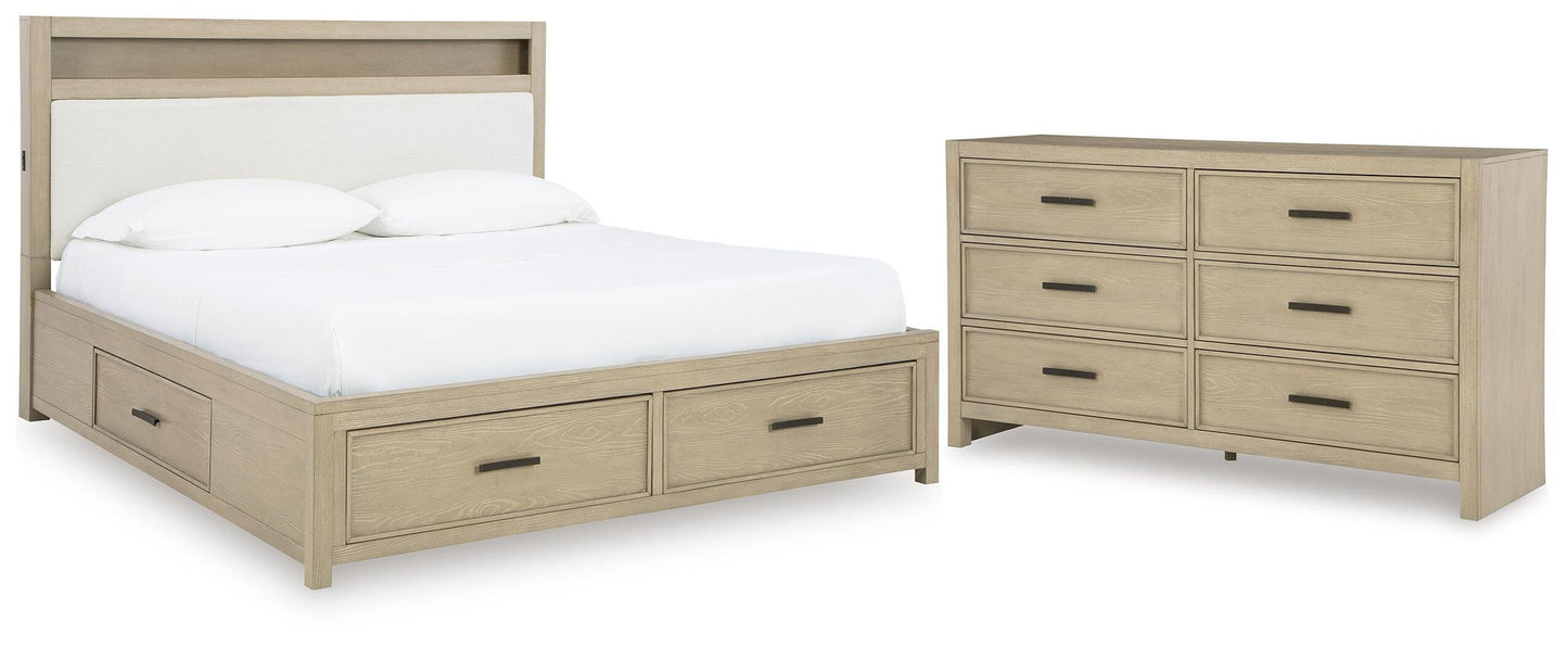 Calmoro  Bookcase Bed With Mirrored Dresser Signature Design by Ashley®