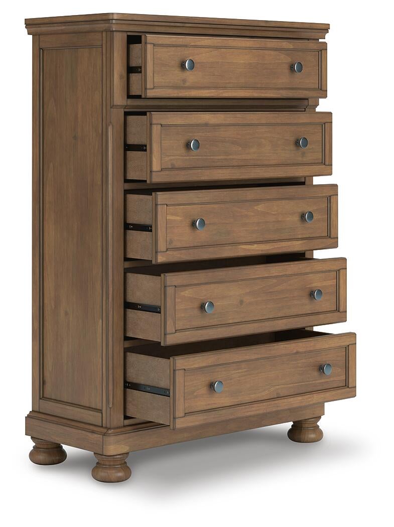 Vandenmore California  Panel Bed With Mirrored Dresser, Chest And Nightstand Signature Design by Ashley®