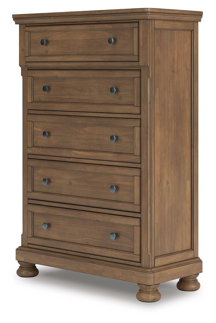 Vandenmore California  Panel Bed With Mirrored Dresser, Chest And Nightstand Signature Design by Ashley®