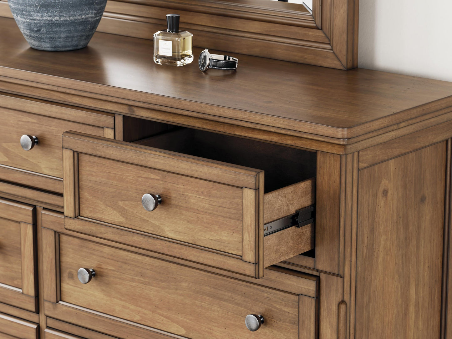 Vandenmore California  Panel Bed With Mirrored Dresser, Chest And Nightstand Signature Design by Ashley®