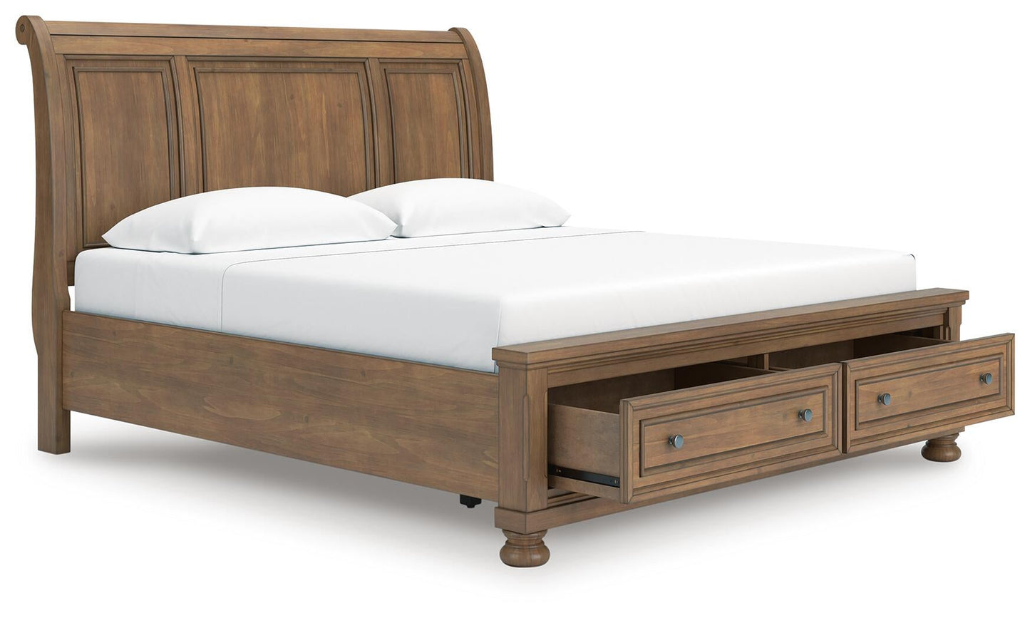 Vandenmore  Storage Sleigh Bed With Mirrored Dresser, Chest And Nightstand Signature Design by Ashley®