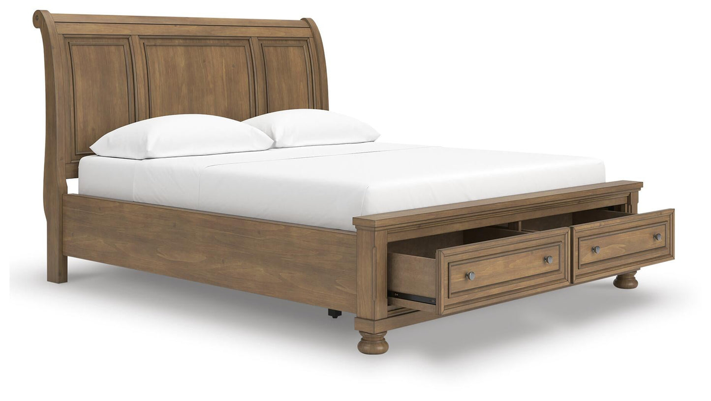 Vandenmore California  Storage Sleigh Bed With Mirrored Dresser Signature Design by Ashley®