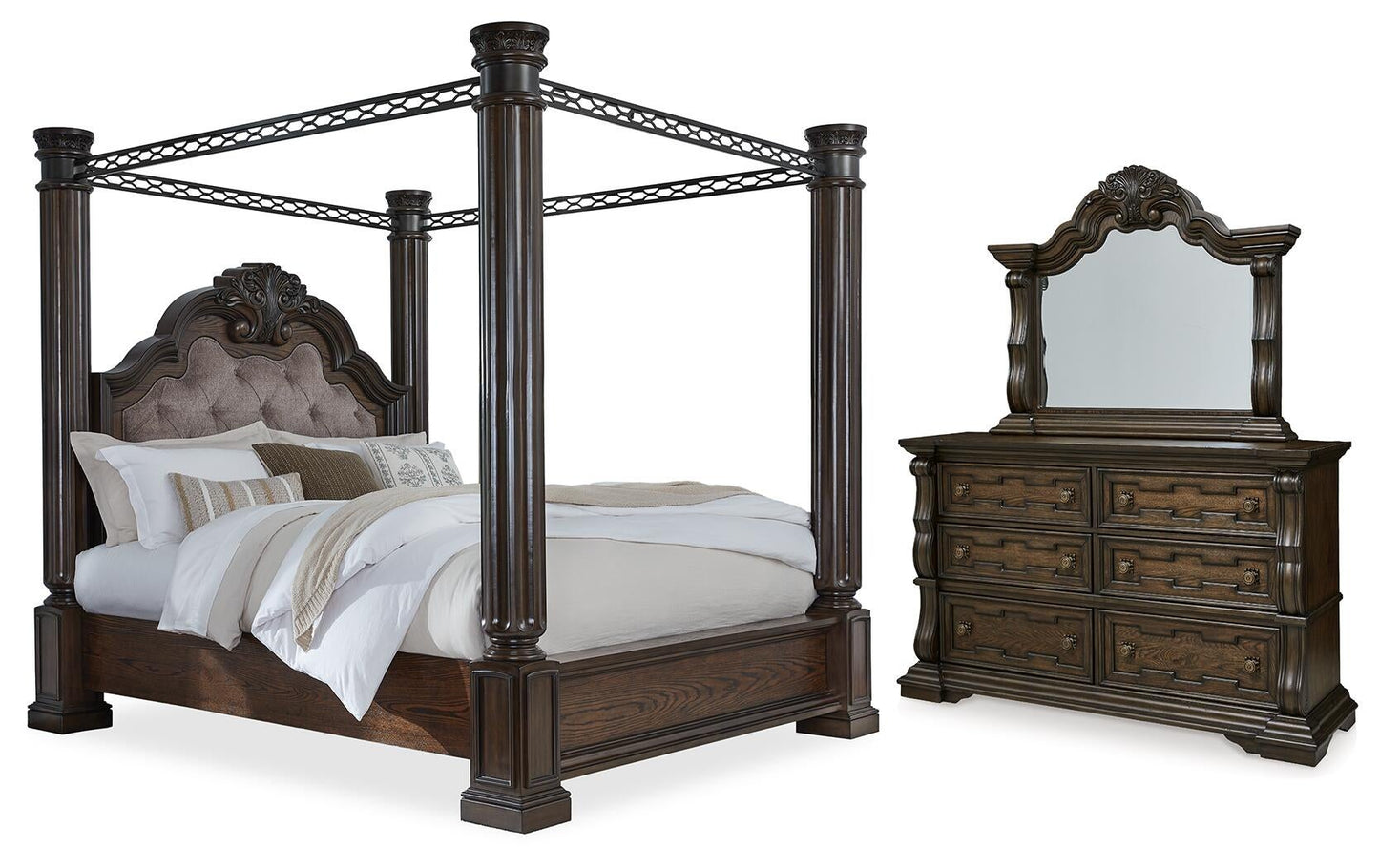 Maylee  Canopy Bed, Dresser And Mirror Signature Design by Ashley®