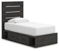 Delmorta  Panel Storage Bed, Dresser, Mirror And Nightstand Signature Design by Ashley®