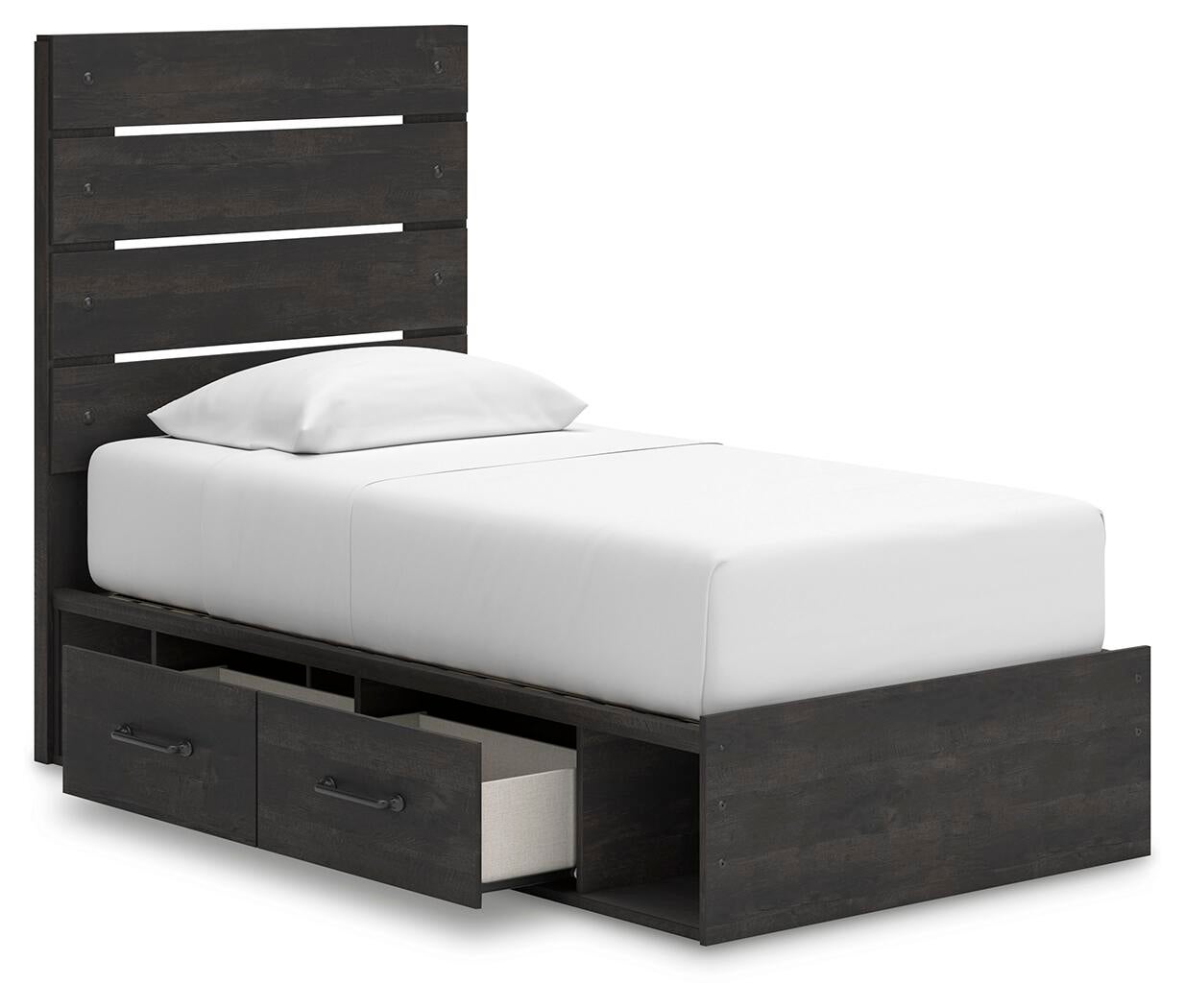 Delmorta  Panel Storage Bed, Dresser, Mirror, Chest And Nightstand