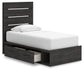 Delmorta  Panel Storage Bed, Dresser, Mirror, Chest And Nightstand