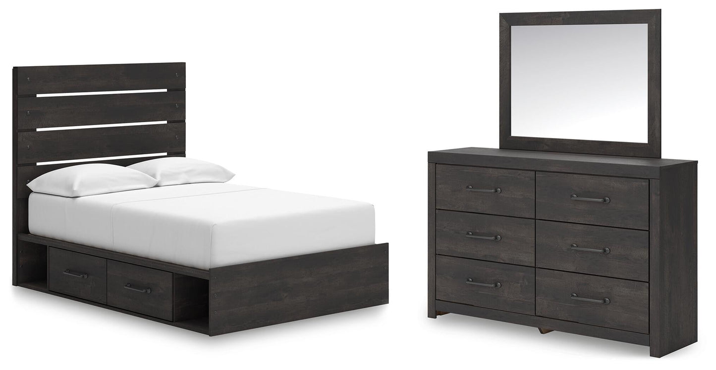 Delmorta  Panel Storage Bed, Dresser And Mirror Signature Design by Ashley®