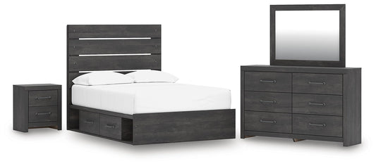 Hollivern  Panel Storage Bed, Dresser, Mirror And Nightstand Signature Design by Ashley®