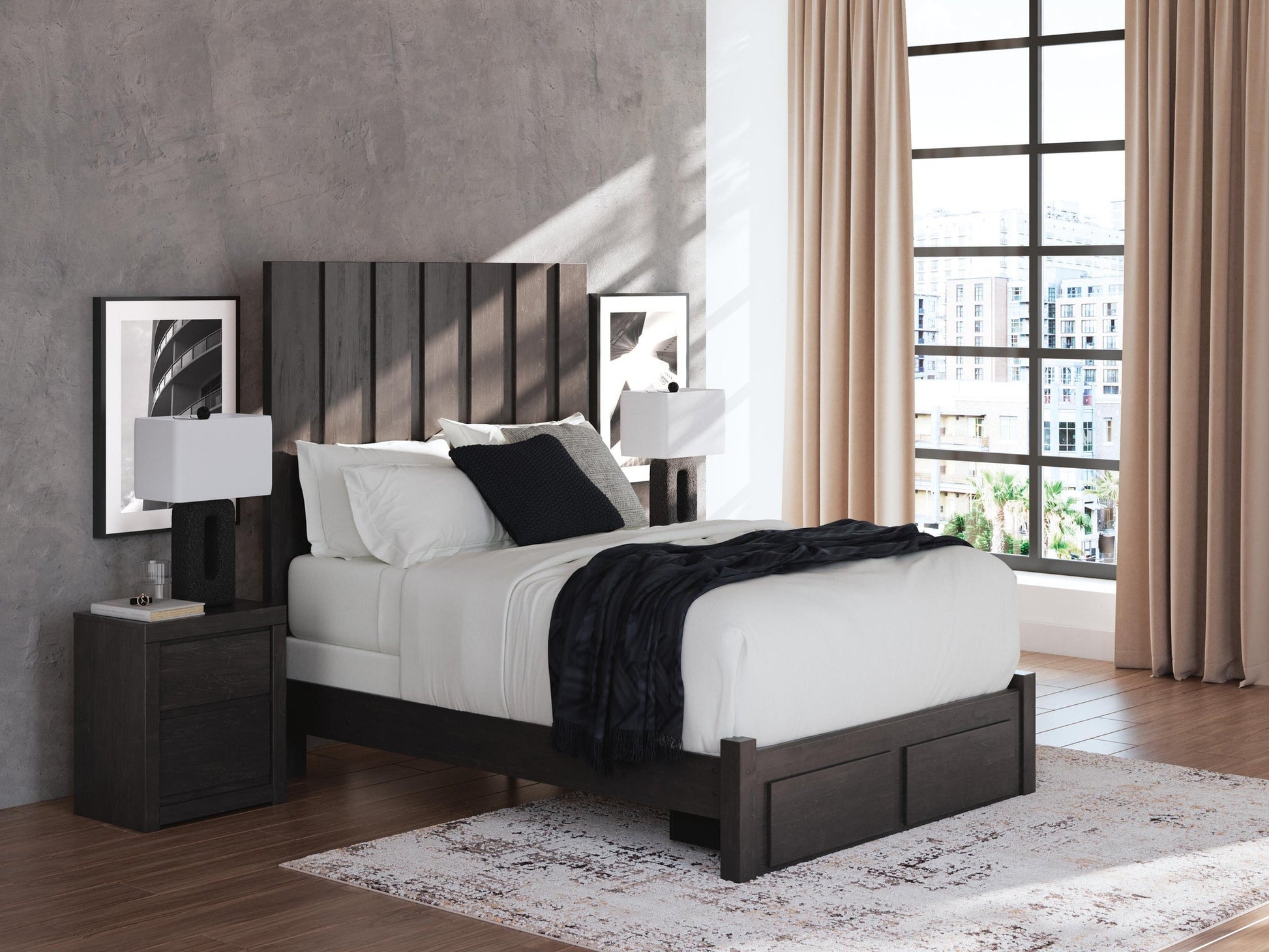 Parlayon  Panel Storage Bed, Dresser, Mirror, Chest And Nightstand Signature Design by Ashley®