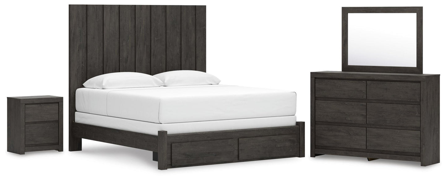 Parlayon  Panel Storage Bed, Dresser, Mirror And Nightstand Signature Design by Ashley®