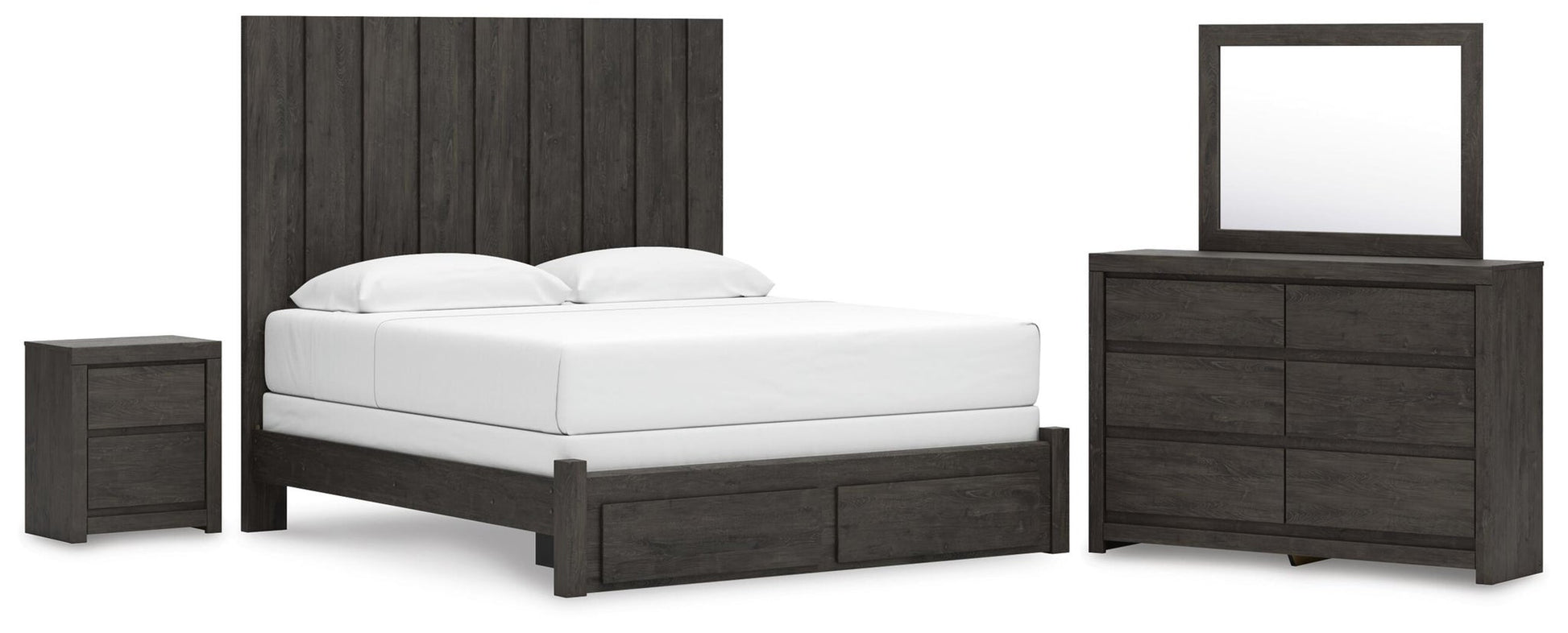 Parlayon  Panel Storage Bed, Dresser, Mirror And Nightstand Signature Design by Ashley®