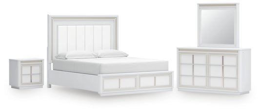 Chalanna California  Upholstered Storage Bed, Dresser, Mirror And Nightstand Signature Design by Ashley®