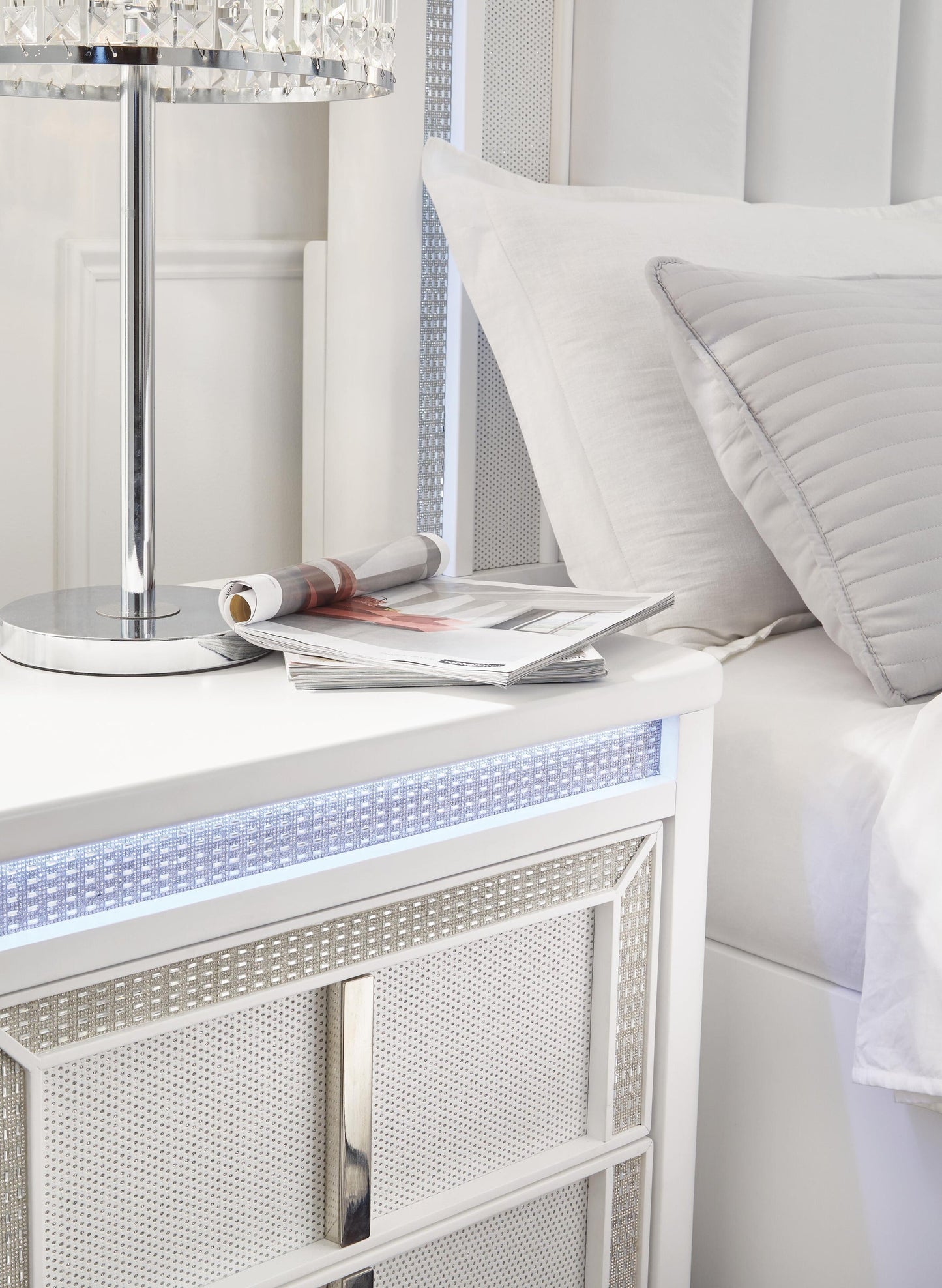Chalanna California  Upholstered Storage Bed, Dresser, Mirror And Nightstand Signature Design by Ashley®