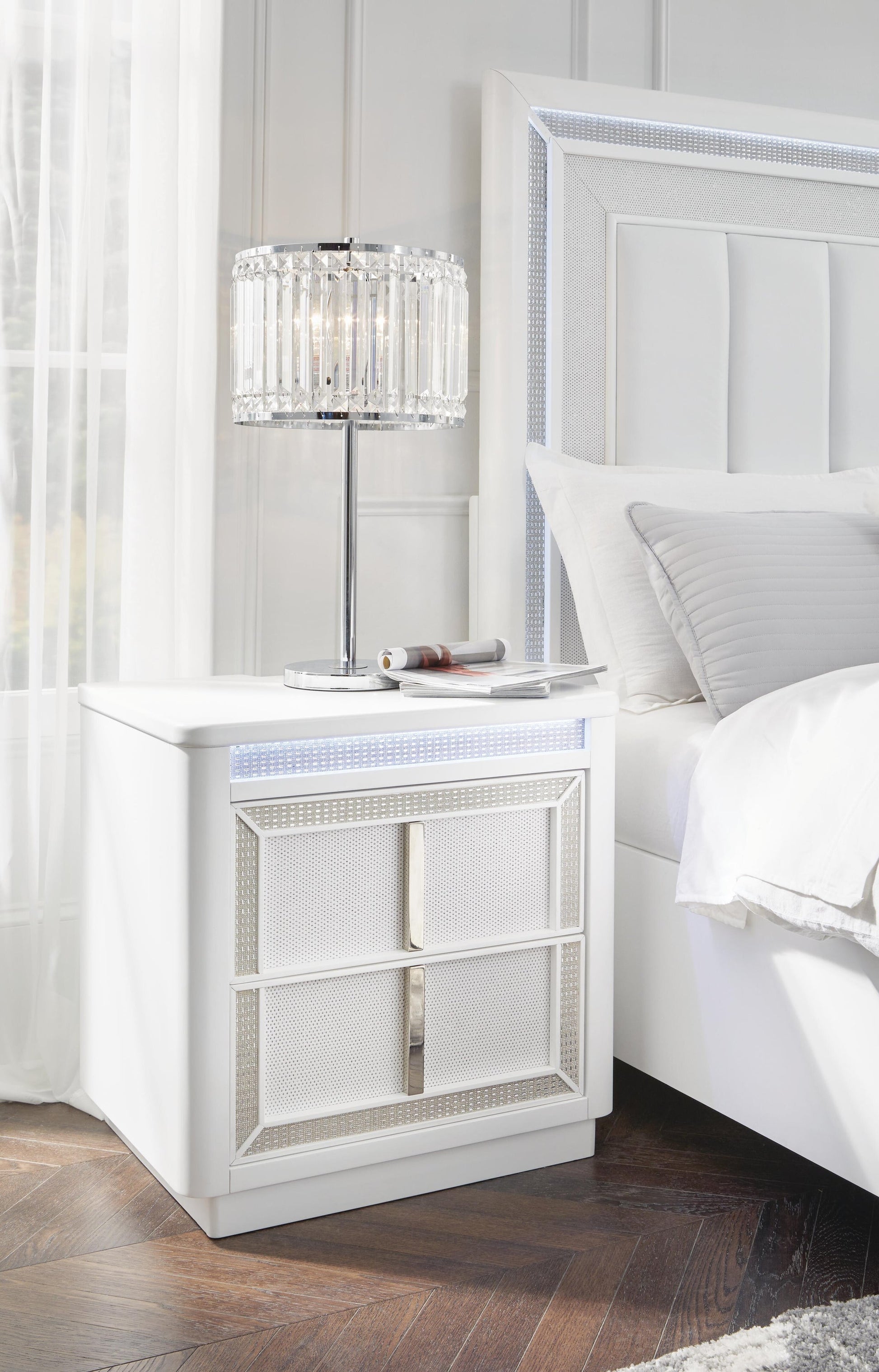 Chalanna California  Upholstered Storage Bed, Dresser, Mirror, Chest And Nightstand Signature Design by Ashley®