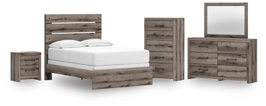 Graystorm  Panel Bed, Dresser, Mirror, Chest And Nightstand Signature Design by Ashley®
