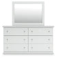Bostwick Shoals  Panel Bed, Dresser And Mirror