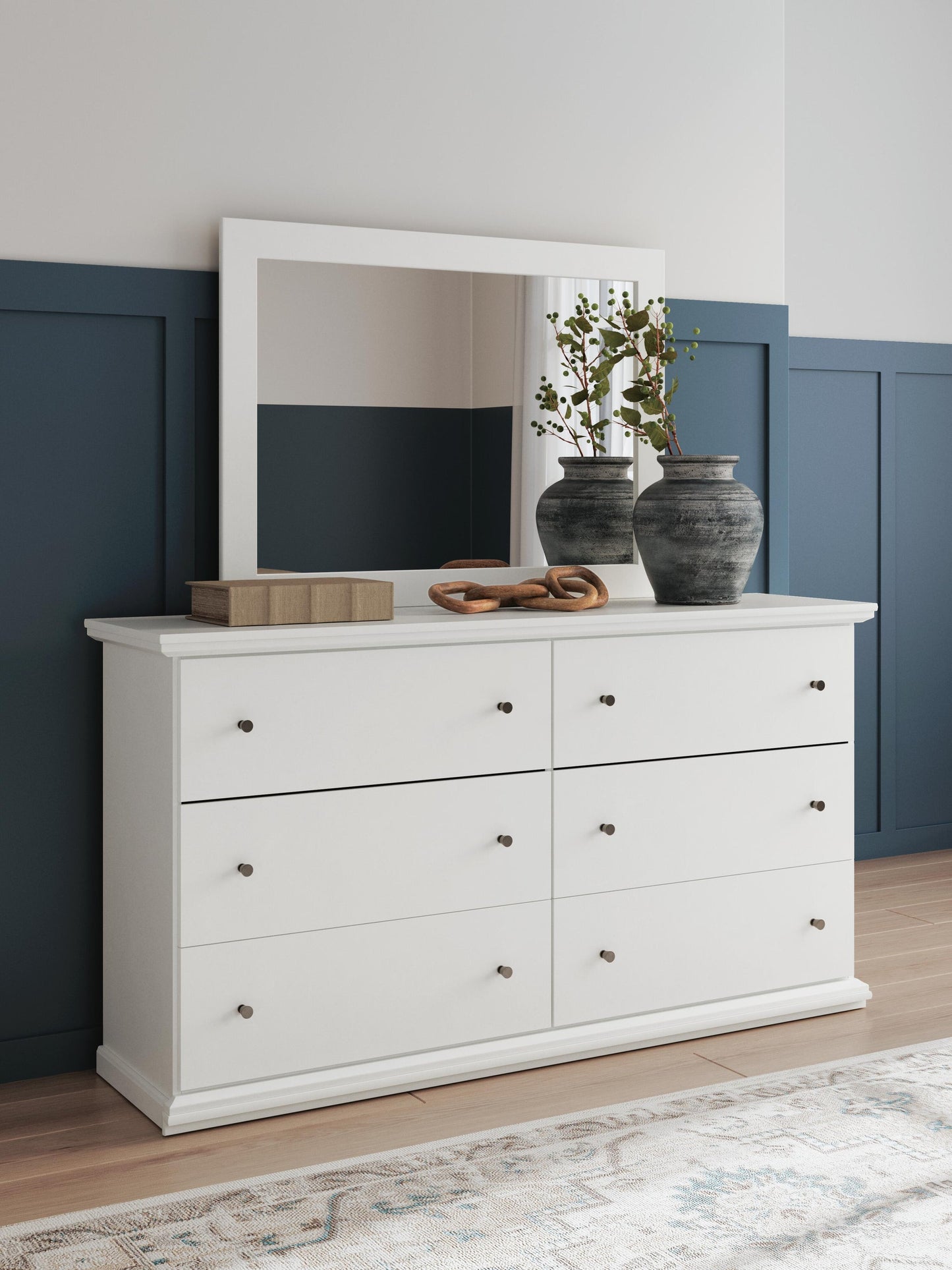 Bostwick Shoals  Panel Bed, Dresser And Mirror
