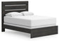Delmorta  Panel Bed, Dresser And Mirror