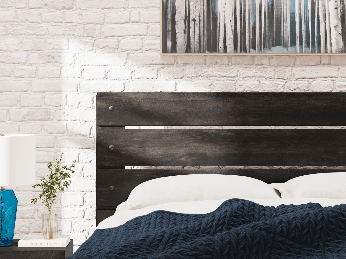 Delmorta  Panel Bed, Dresser And Mirror
