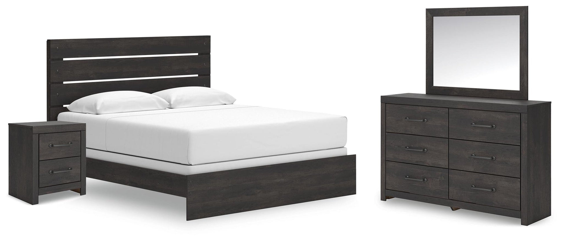 Delmorta  Panel Bed, Dresser, Mirror And Nightstand Signature Design by Ashley®
