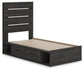Delmorta  Panel Storage Bed, Dresser And Mirror Signature Design by Ashley®