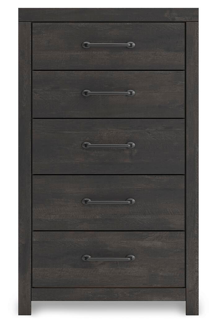 Delmorta  Panel Bed With Storage, Dresser, Mirror, Chest And Nightstand Signature Design by Ashley®