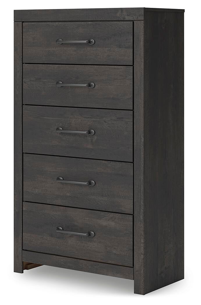 Delmorta  Panel Bed With Storage, Dresser, Mirror, Chest And Nightstand Signature Design by Ashley®