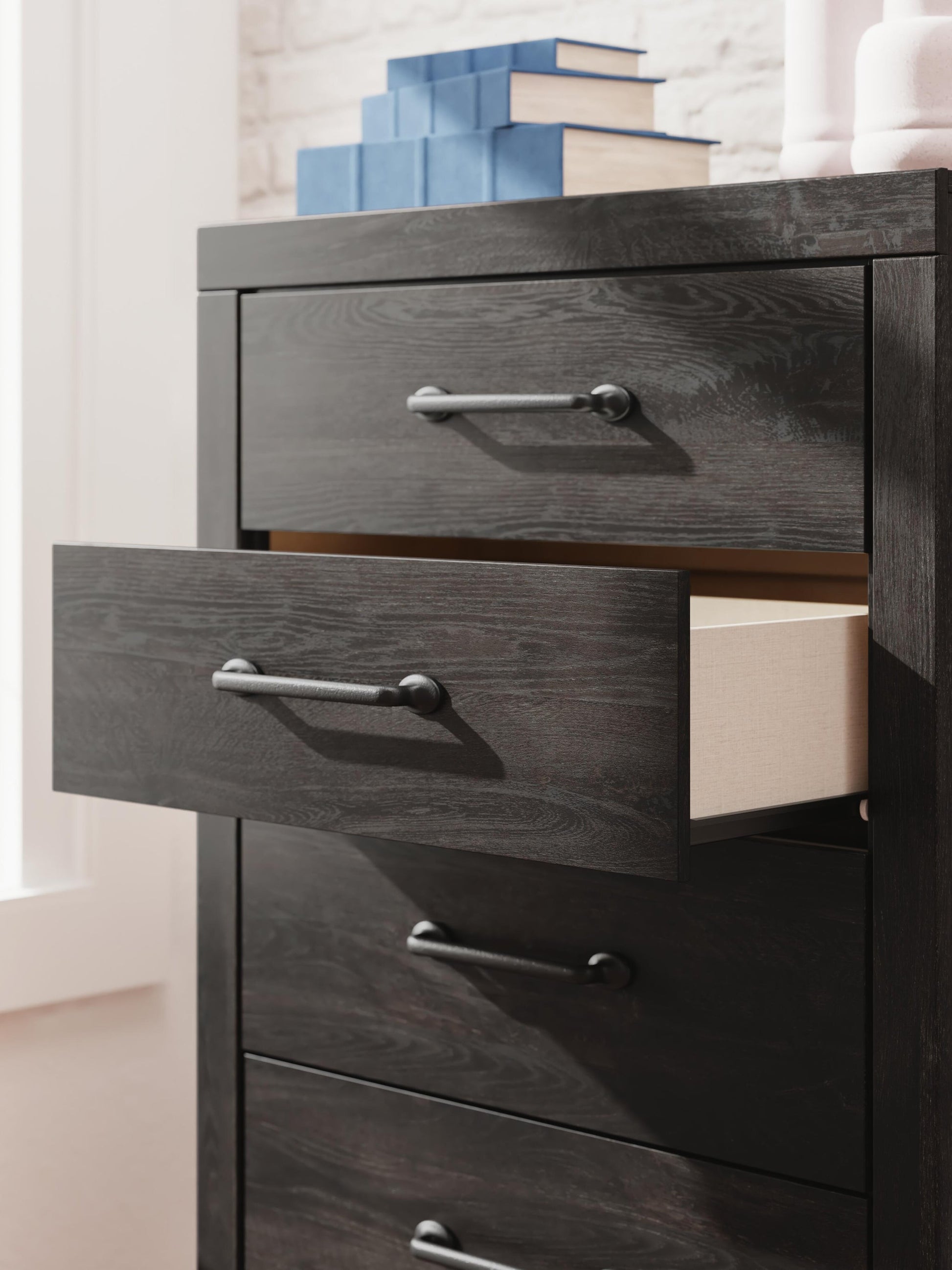 Delmorta  Panel Bed With Storage, Dresser, Mirror, Chest And Nightstand Signature Design by Ashley®