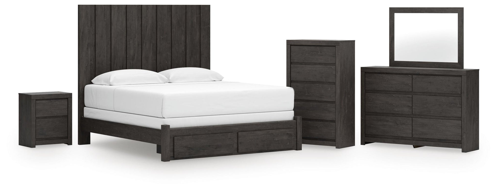 Parlayon  Panel Storage Bed, Dresser, Mirror, Chest And Nightstand Signature Design by Ashley®