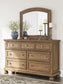 Vandenmore  Storage Sleigh Bed With Mirrored Dresser Signature Design by Ashley®
