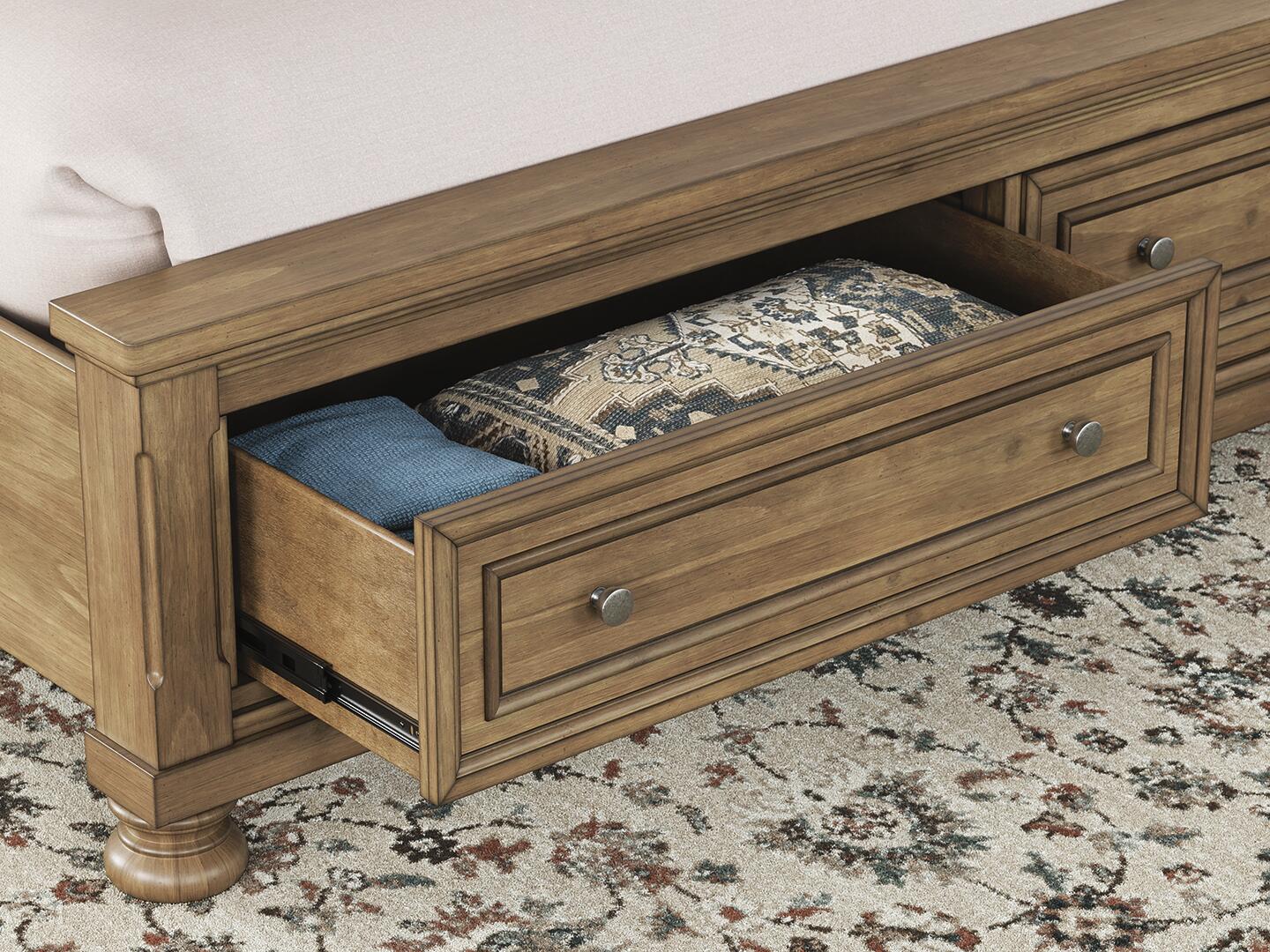 Vandenmore  Storage Sleigh Bed With Mirrored Dresser Signature Design by Ashley®