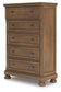 Vandenmore  Storage Sleigh Bed With Mirrored Dresser, Chest And Nightstand